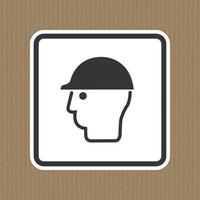symbole porter protection de la tête isoler sur fond blanc, illustration vectorielle eps.10 vecteur