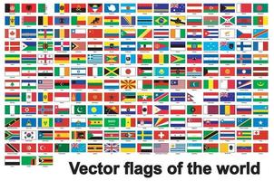 Drapeaux du monde isoler sur fond blanc, illustration vectorielle eps.10 vecteur