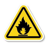Méfiez-vous du symbole de gaz inflammable isoler sur fond blanc, illustration vectorielle eps.10