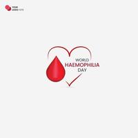 monde hémophilie journée social médias Publier vecteur