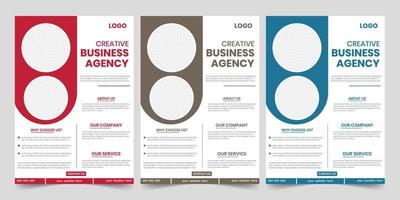 entreprise affaires impression modifiable publication un page brochure conception vecteur