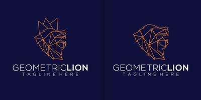 Lion géométrique logo modèle, bas poly, polygonal conception vecteur