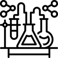 ligne icône pour chimie vecteur