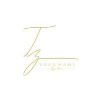 lettre tz signature logo template vecteur