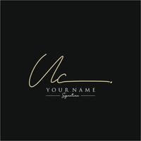 lettre uc signature logo template vecteur