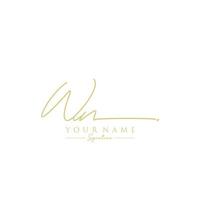 lettre wn signature logo template vecteur