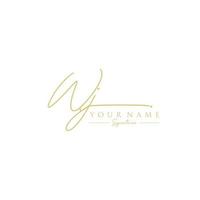 lettre wj signature logo template vecteur