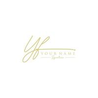 lettre yf signature logo template vecteur