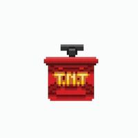 une tnt bombe dans pixel art style vecteur