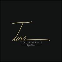 lettre tm signature logo template vecteur