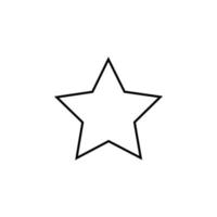 cinq pointu étoile ligne vecteur icône