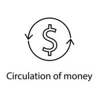 circulation de argent vecteur icône