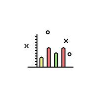 diagramme coloré vecteur icône