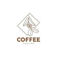 café logo, café arbre conception, café boisson vecteur, icône marque illustration symbole vecteur