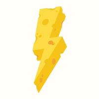 icône de fromage au beurre en formes de foudre vecteur