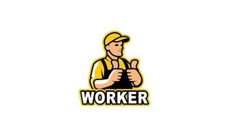 un service ouvrier logo vecteur illustration