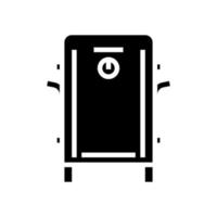 boîte fumeur glyphe icône vecteur illustration