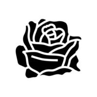 Rose fleur printemps glyphe icône vecteur illustration