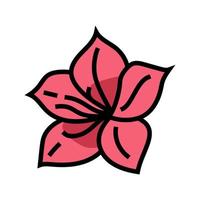 azalée fleur printemps Couleur icône vecteur illustration