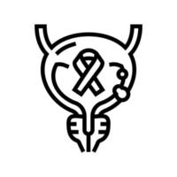 vessie cancer ligne icône vecteur illustration