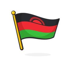 dessin animé illustration de nationale drapeau de Malawi vecteur
