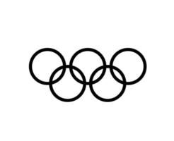 olympique Jeux officiel symbole logo noir abstrait conception vecteur illustration