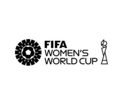 fifa aux femmes monde tasse 2023 officiel logo noir champion symbole conception abstrait vecteur illustration