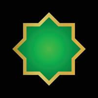 vert or islamique ornement vecteur conception