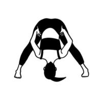 formation dans yoga pose femelle personnage. méditation, pilates, mental santé. femme, dame, femme, fille. vecteur illustration dans dessin animé plat style isolé sur blanc Contexte. pilates, entraînement, sport.