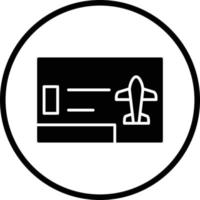 conception d'icône de vecteur de billet d'avion