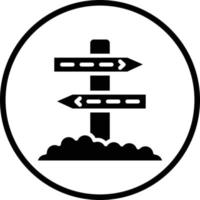 conception d'icône de vecteur de signe directionnel