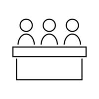 jury groupe Comité vecteur icône. jurés illustration symbole. conseil symbole.