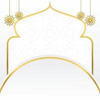 islamique vente affiche modèle avec gratuit espace pour texte et image. il a d'or Couleur mandala et dôme ornement. conception pour bannières, salutation cartes, social médias et la toile. vecteur