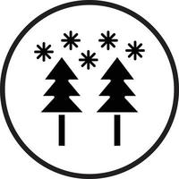 neige forêt vecteur icône conception