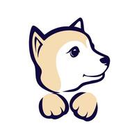 vecteur mignonne chien illustration logo