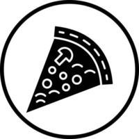 conception d'icône vectorielle de tranche de pizza vecteur