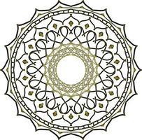 luxe mandala avec arabesque modèle arabe fleur islamique pour décoration ornement vecteur