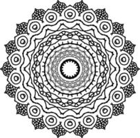 luxe mandala avec noir et blanc arabesque modèle arabe fleur islamique pour décoration ornement vecteur