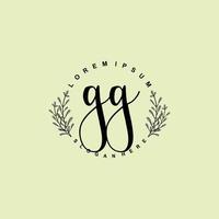 gg initiale beauté floral logo modèle vecteur