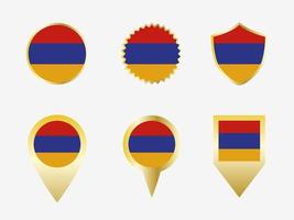 vecteur drapeau ensemble de Arménie.