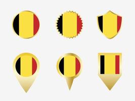 vecteur drapeau ensemble de Belgique.