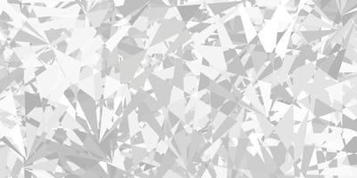 texture de vecteur gris clair avec des triangles aléatoires.