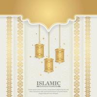 carte de voeux de ramadan kareem islamique de luxe vecteur