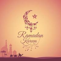 Ramadan kareem salutation vecteur