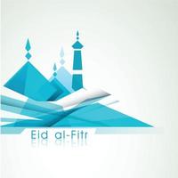 eid Al fitr salutation Publier carte vecteur