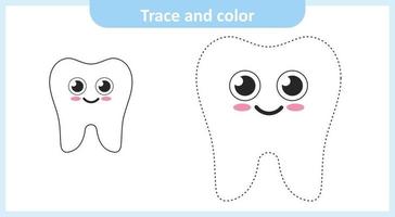 trace et couleur de la dent
