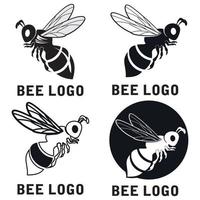 icône de conception d'illustrations de logo d'abeille vecteur