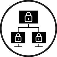 conception d'icône de vecteur de réseau privé