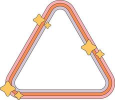 étoiles sur Triangle Cadre élément vecteur