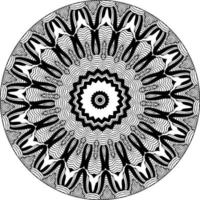 circulaire modèle dans forme de mandala pour henné, Mehndi, tatouage, décoration. décoratif ornement dans ethnique Oriental style. coloration livre page. ancien décoratif éléments. vecteur